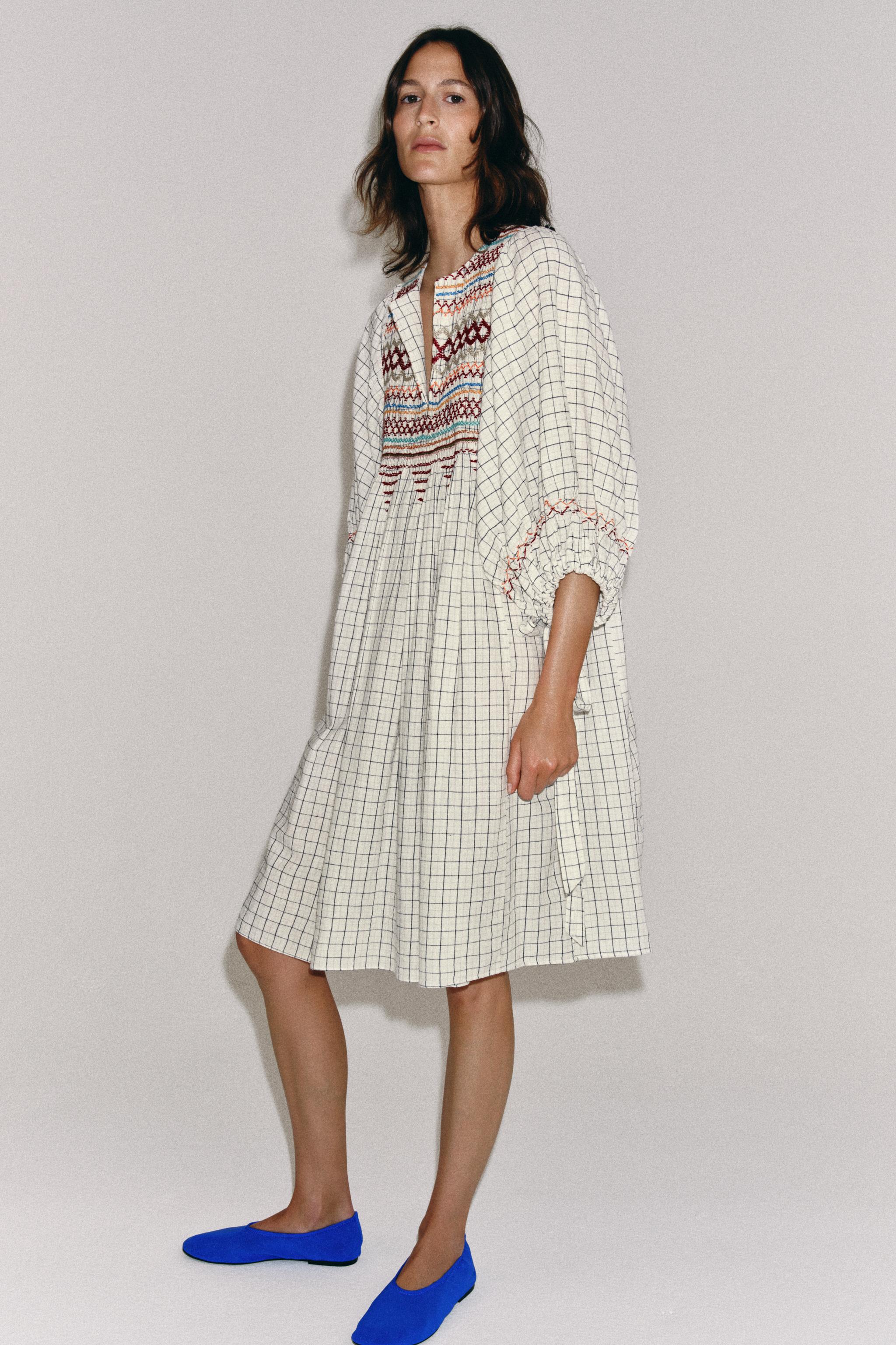 ZW COLLECTION LINEN BLEND MIDI DRESS
